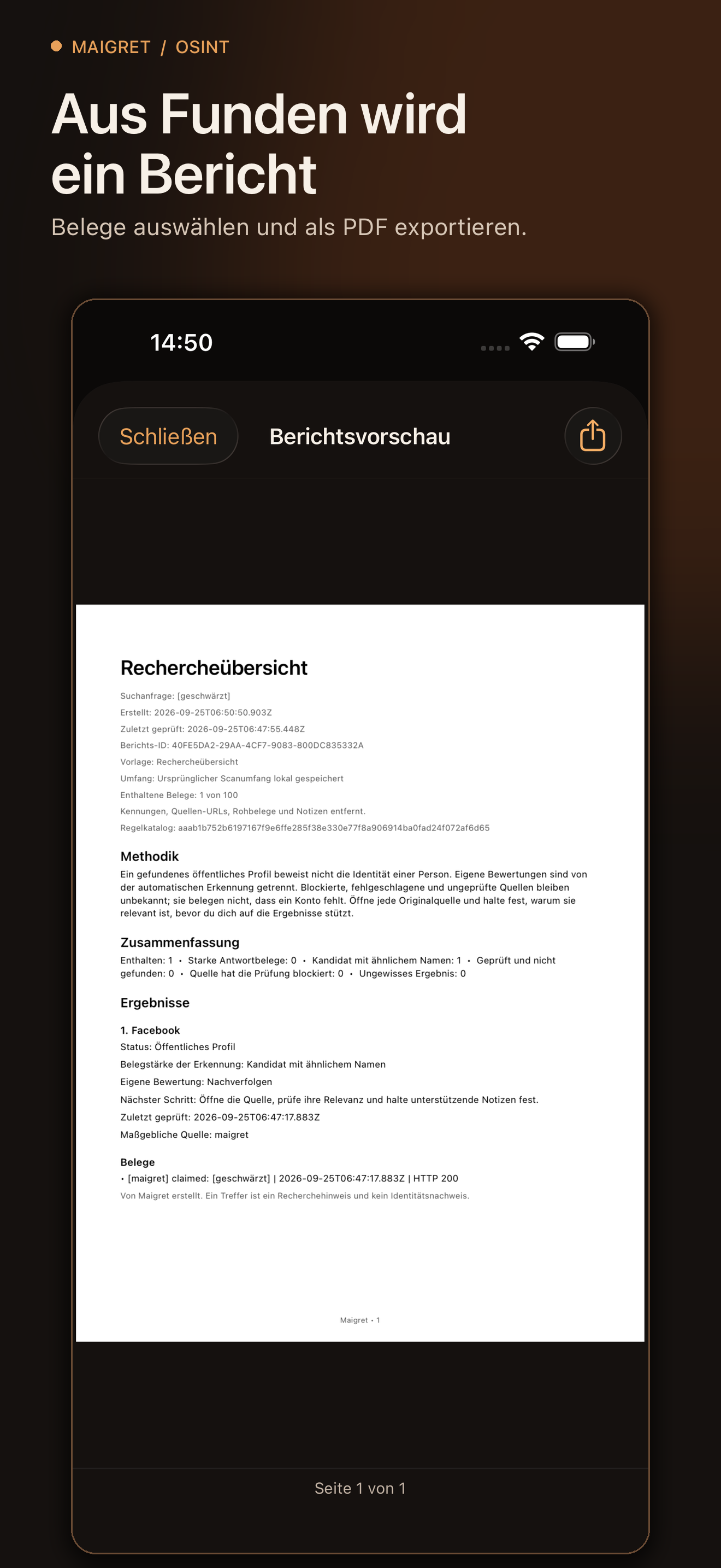 Maigret App 3.1 preview screenshot