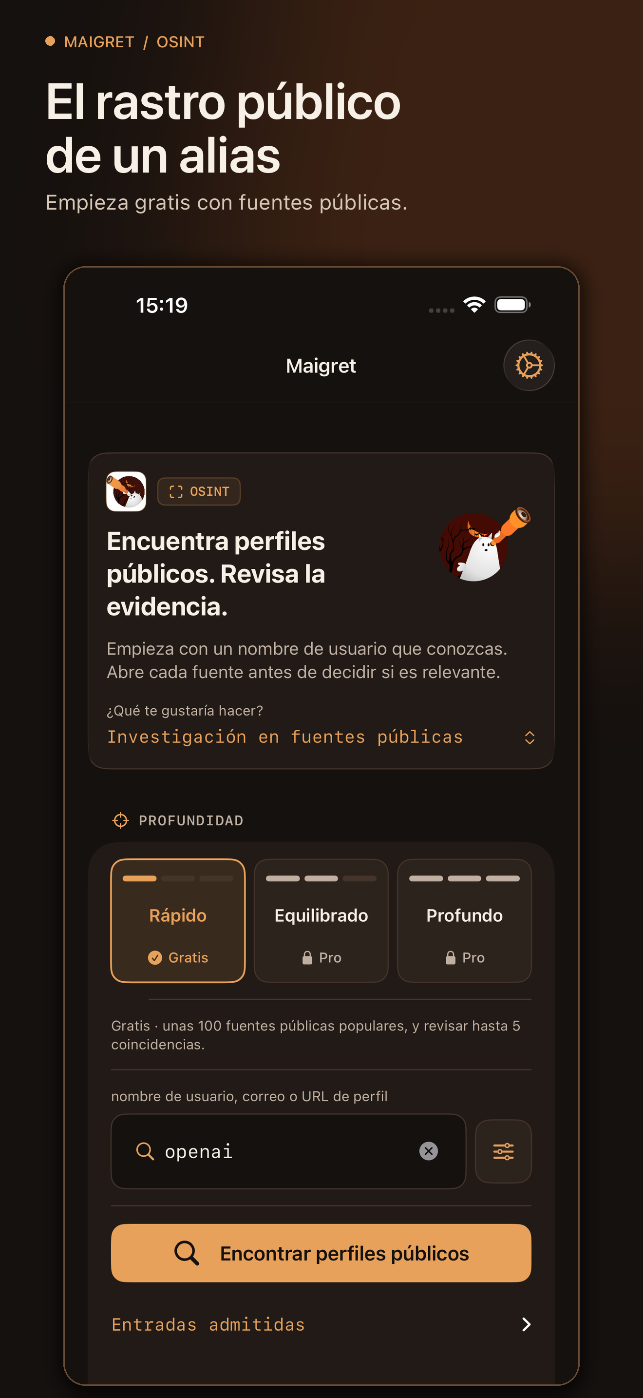 Maigret App 3.1 preview screenshot