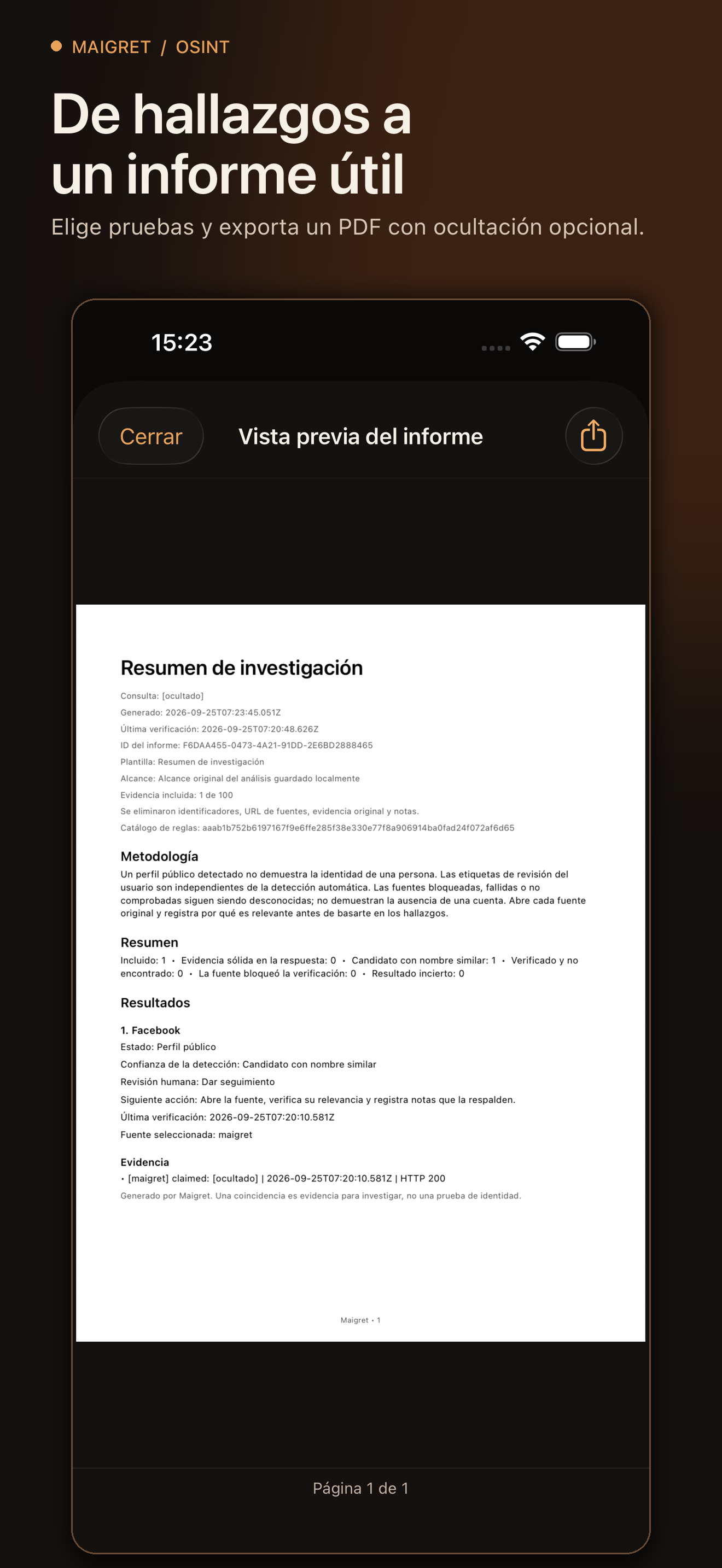 Maigret App 3.1 preview screenshot