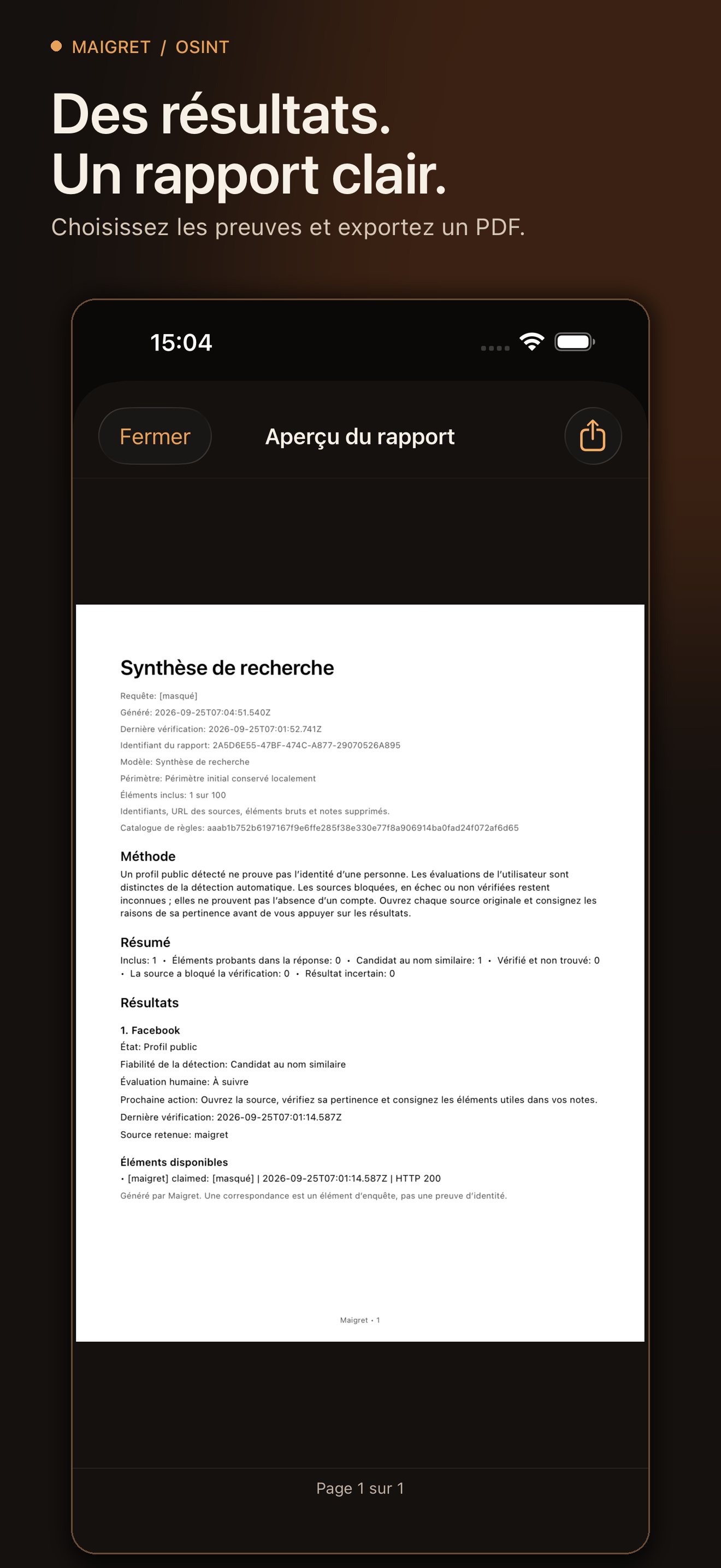 Maigret App 3.1 preview screenshot